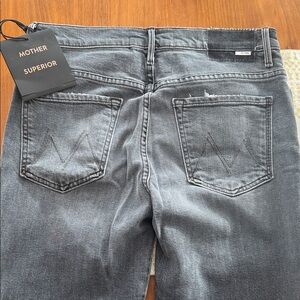 MOTHER Gray Flare & Wide Leg Jeans